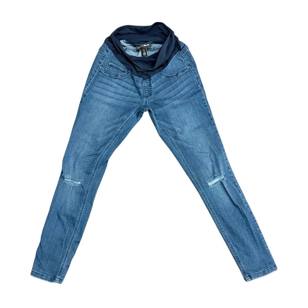 Lot of 2 Indigo Blue Full Panel Maternity Jeans Size Small - Picture 6 of 8
